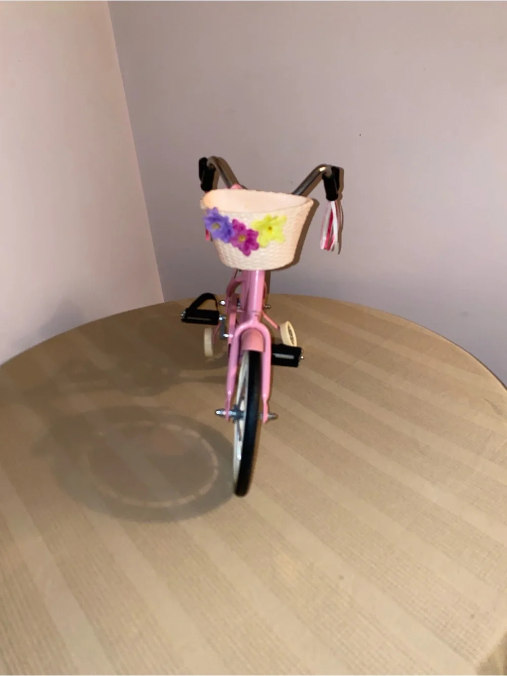 Our Generation Pink Doll Bicycle with Basket & Tassels fits American Girl 18